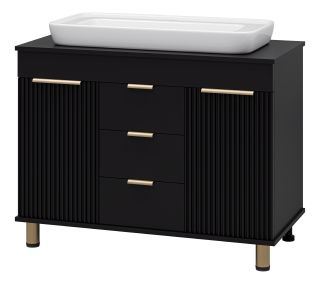 Напольная тумба под раковину Brevita Enfida 100см чёрный